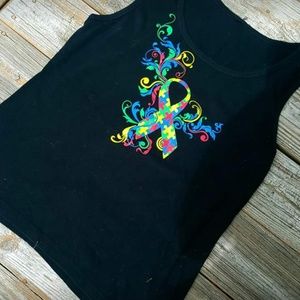 Autism ribbon tank top